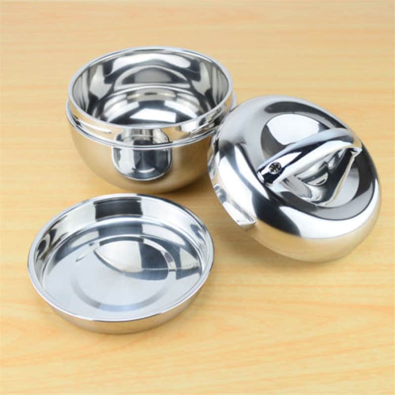 lunch box ronde inox 0.8l 1l 1.3l avec poignee 3
