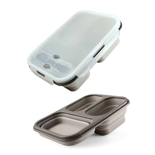 lunch box silicone grise compatible micro ondes 1