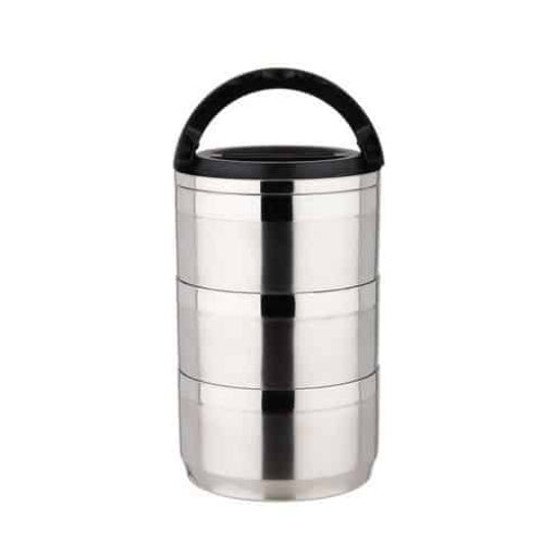 lunch box waterproof isotherme inox 3 etages avec sac 1