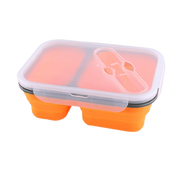 lunchbox double compartiment en silicone orange 1