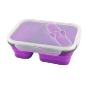 lunchbox double compartiment en silicone violette 1