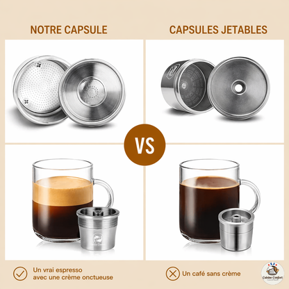 Capsules café rechargeable acier inoxydable illy X7.1