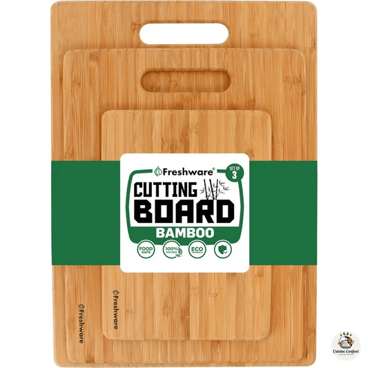 planche a decouper bamboo lot de 3 cuisine image 1