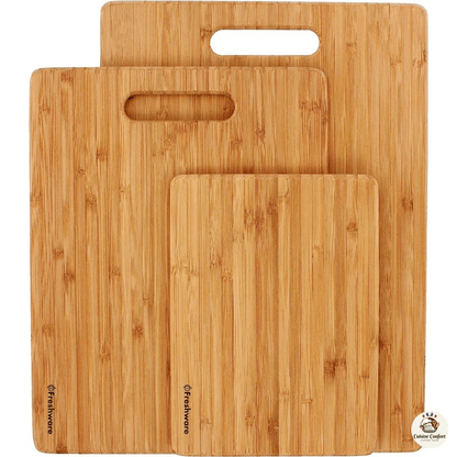 planche a decouper bamboo lot de 3 cuisine image 3