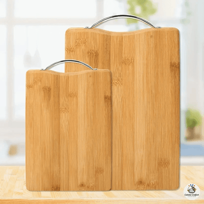 planche a decouper bambou naturel avec mousse image 2