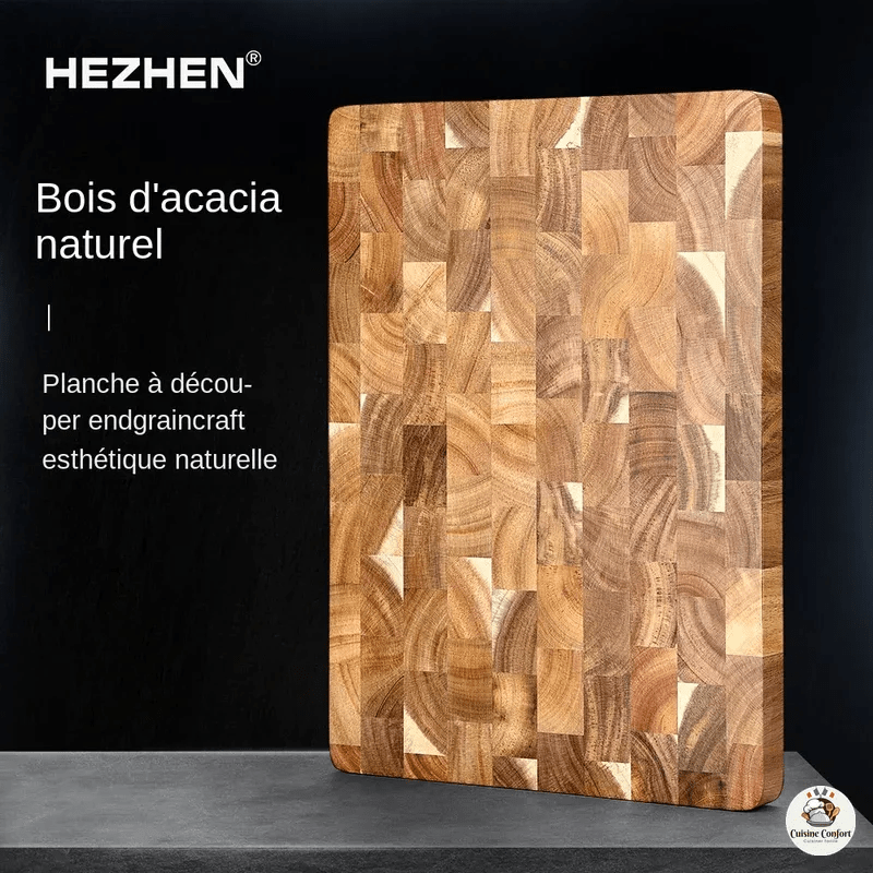 planche a decouper hezhen acacia double face image 1