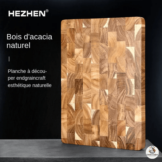 planche a decouper hezhen acacia double face image 1