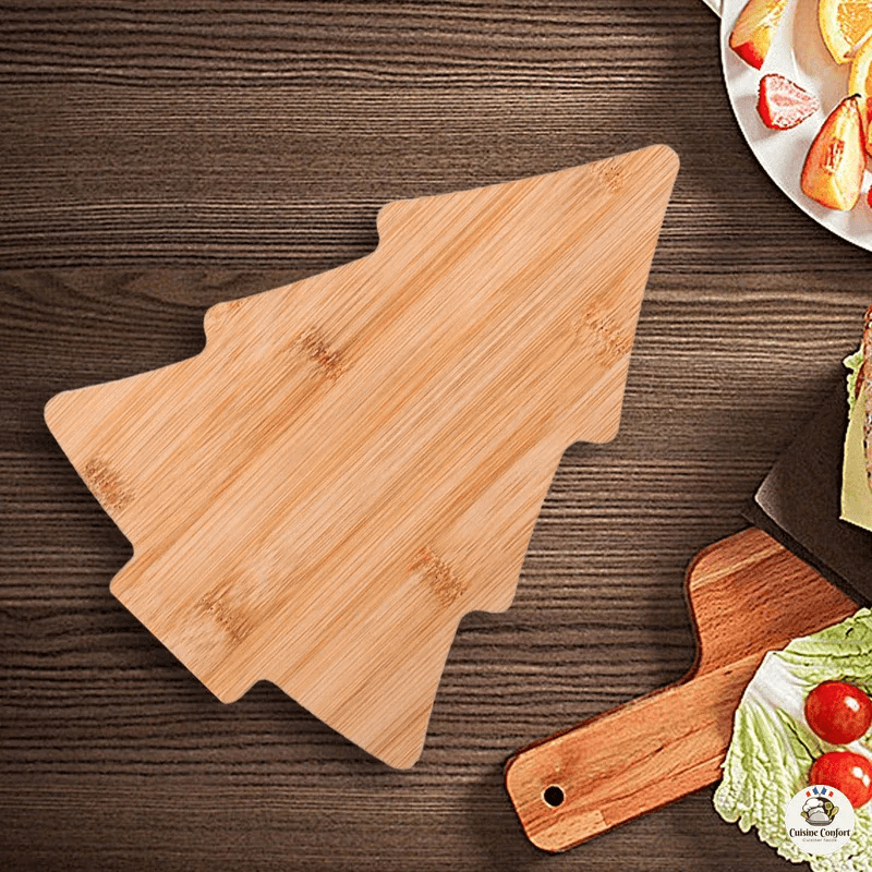 planche a fromage en bambou irreguliere forme arbre image 1