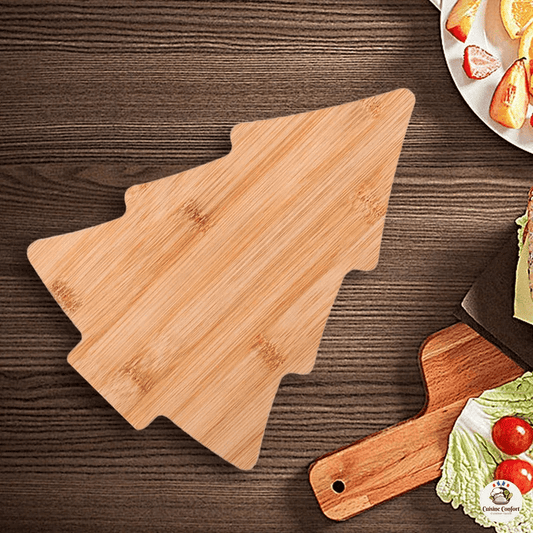 planche a fromage en bambou irreguliere forme arbre image 1