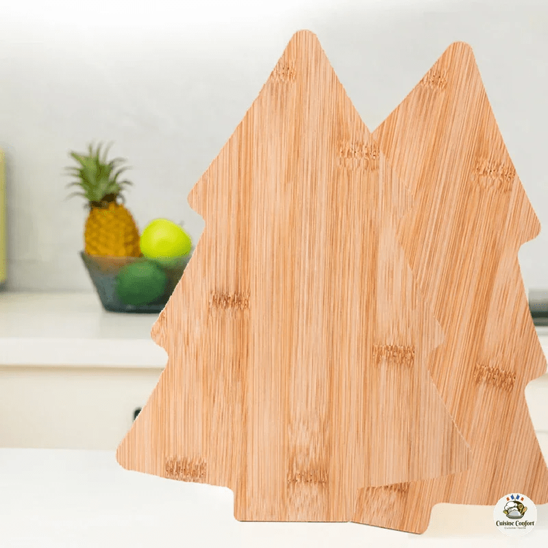 planche a fromage en bambou irreguliere forme arbre image 3