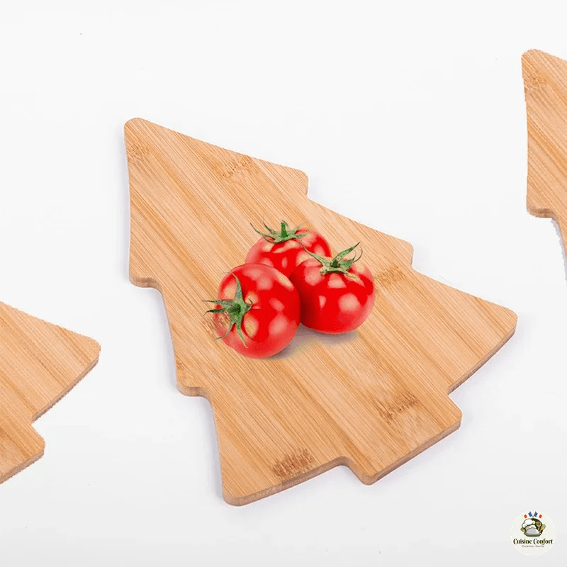 planche a fromage en bambou irreguliere forme arbre image 4