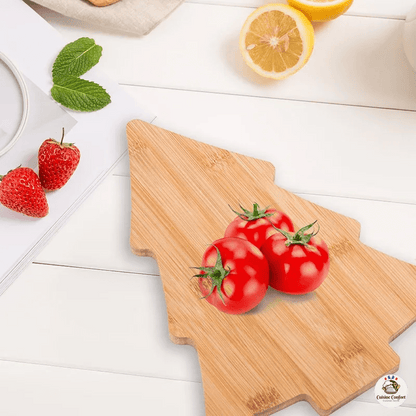 planche a fromage en bambou irreguliere forme arbre image 5