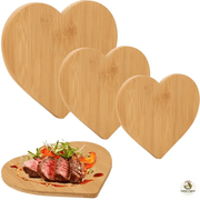 planches a decouper bambou forme coeur massif decoratives image 1