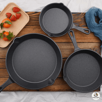 poele a frire en fonte antiadhesif polyvalente omelette image 1