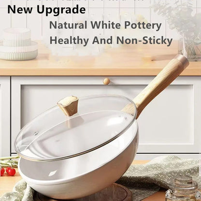 Poêle blanche en aluminium légère