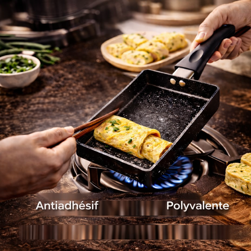 Poêle à Omelette Rectangulaire Japonaise Antiarina