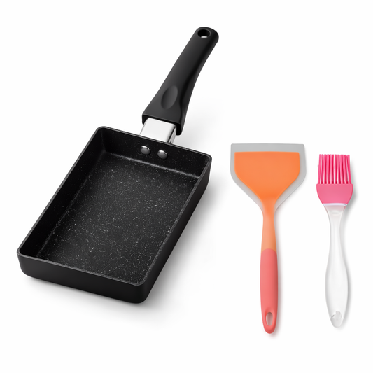 CTDMJ® Tamagoyaki Poêle à induction avec spatule en silicone antiadhésif Poêle à omelette Poignée amovible Poêle japonaise pour tous les types de cuisinières, four, passe au lave-vaisselle CTDMJ® Tamagoyaki Poêle à induction avec spatule en silicone antiadhésif Poêle à omelette Poignée amovible Poêle japonaise pour tous les types de cuisinières, four, passe au lave-vaisselle