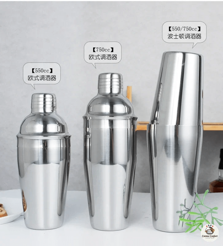 shaker cocktail acier inoxydable kit barman mesure esprit image 2