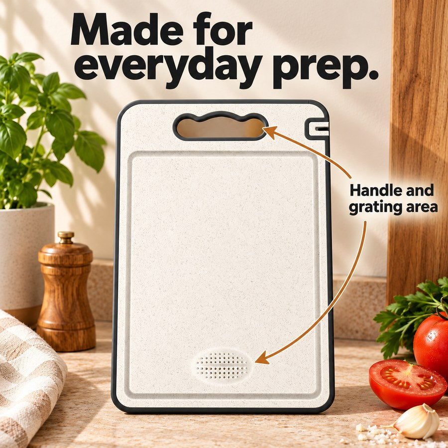 Made for everyday prep. Handle and grating area