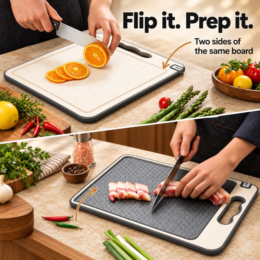 Flip it. Prep it. Two sides of the same board