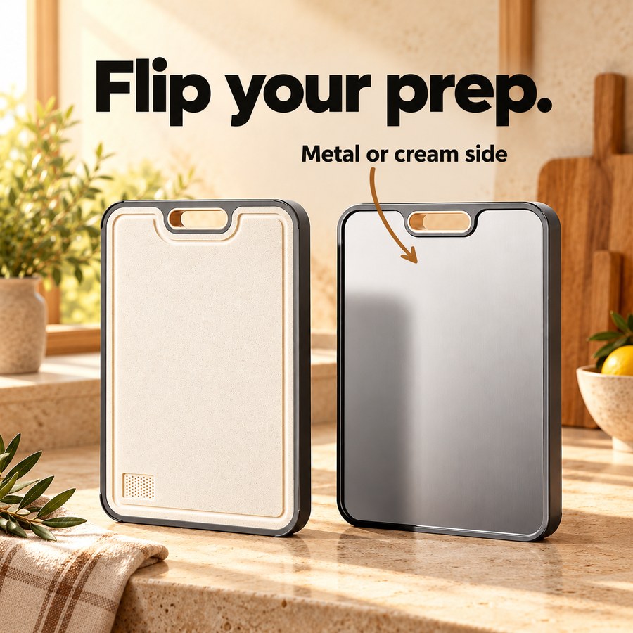 Flip your prep. Metal or cream side
