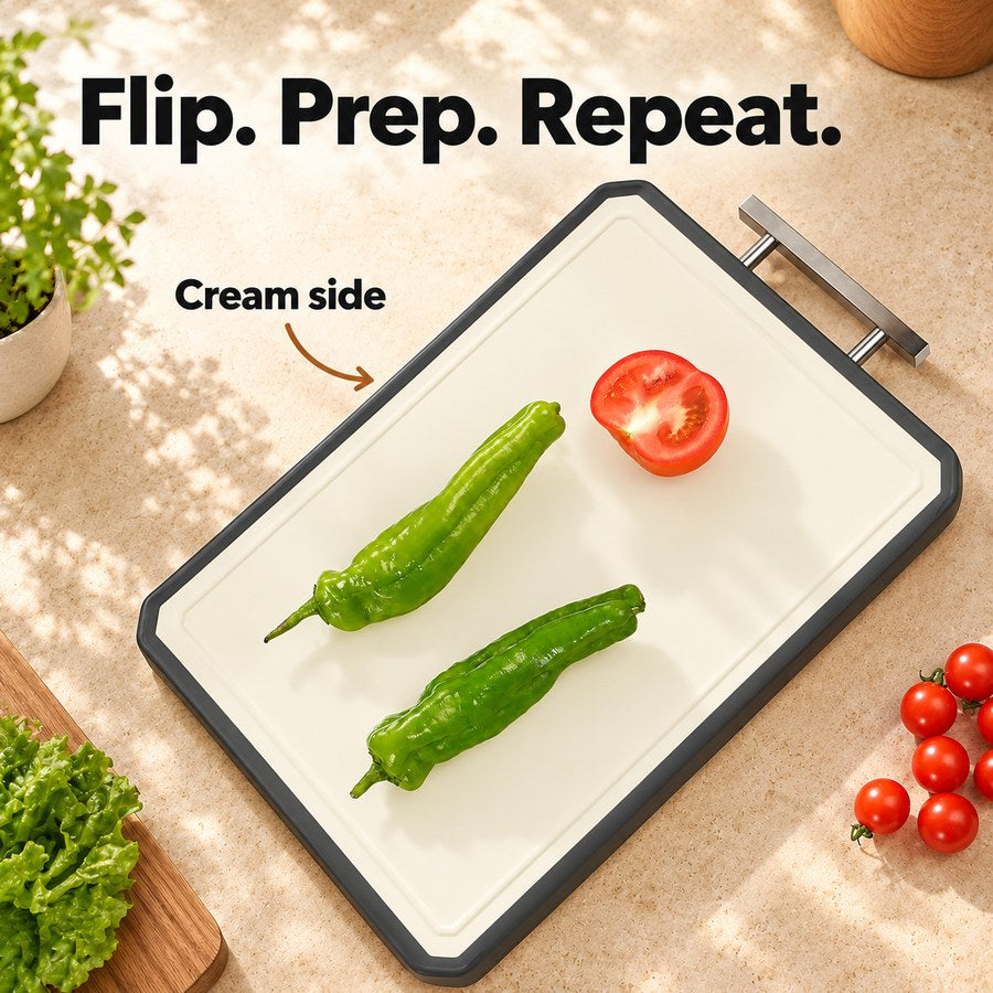 Flip. Prep. Repeat. Cream side