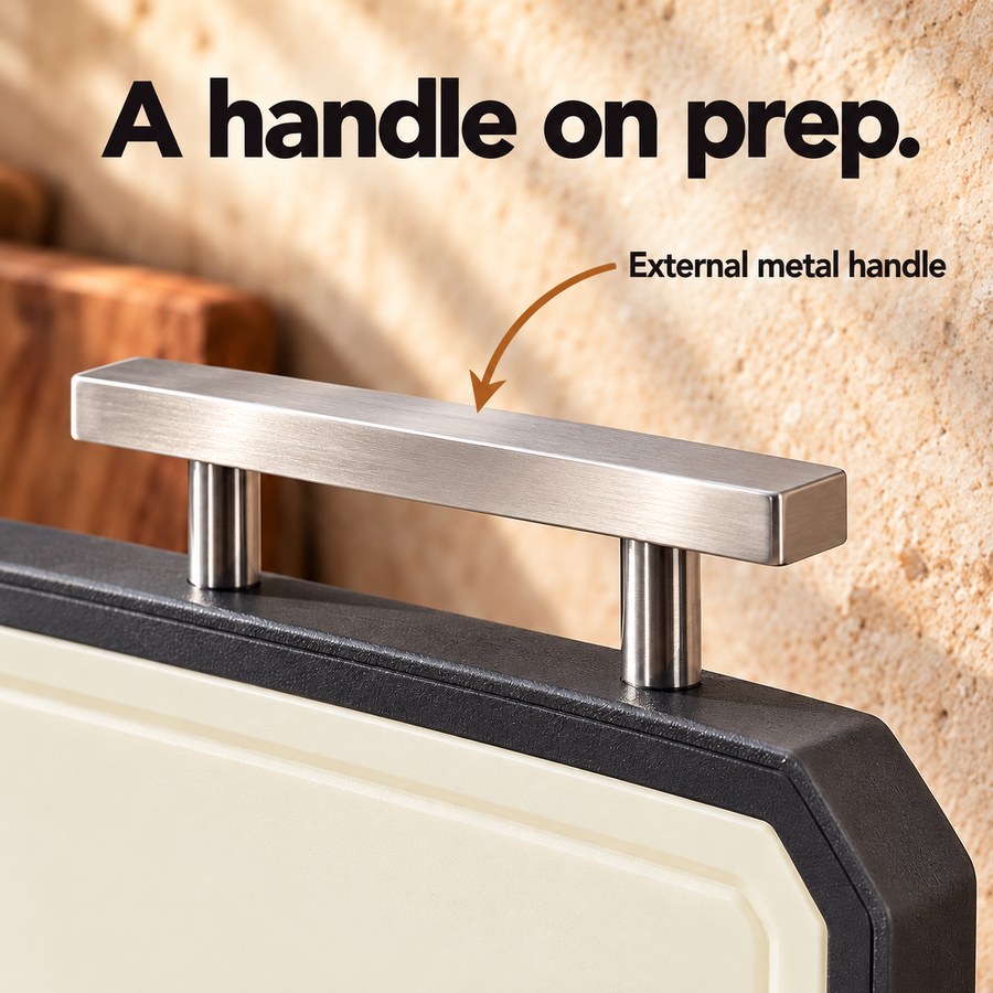 A handle on prep. External metal handle