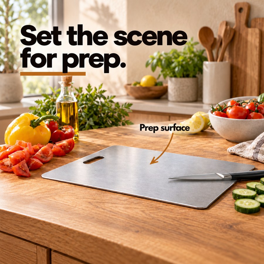 Set the scene for prep. Prep surface