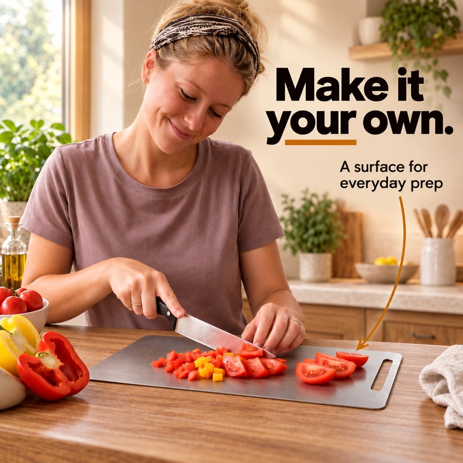 Make it your own. A surface for everyday prep