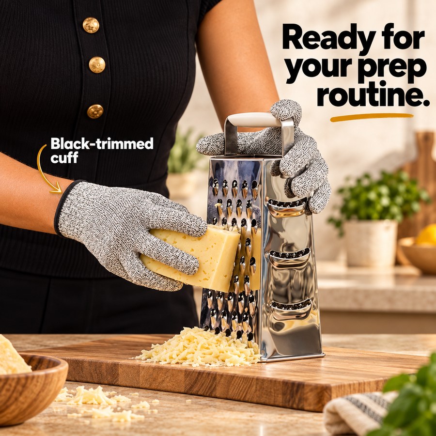 Ready for your prep routine. — Black-trimmed cuff