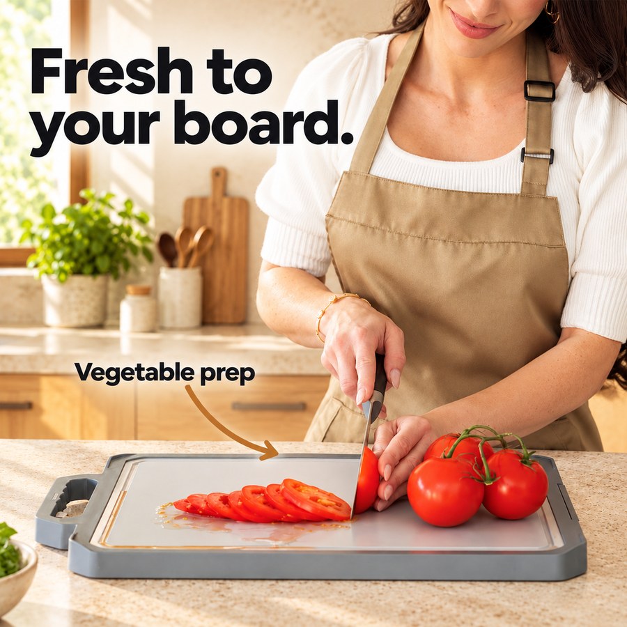 Fresh to your board. Vegetable prep