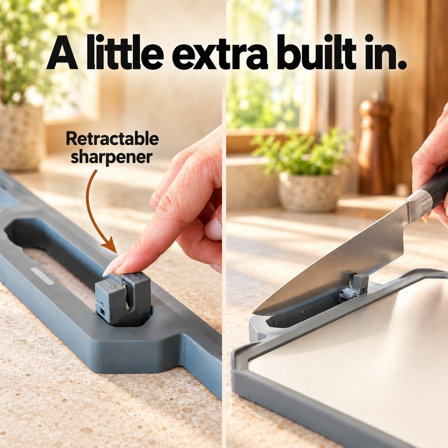 A little extra built in. Retractable sharpener