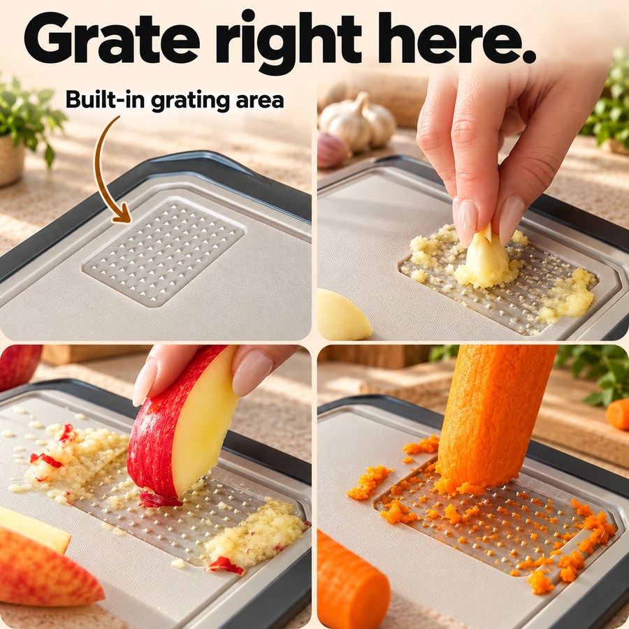 Grate right here. Built-in grating area