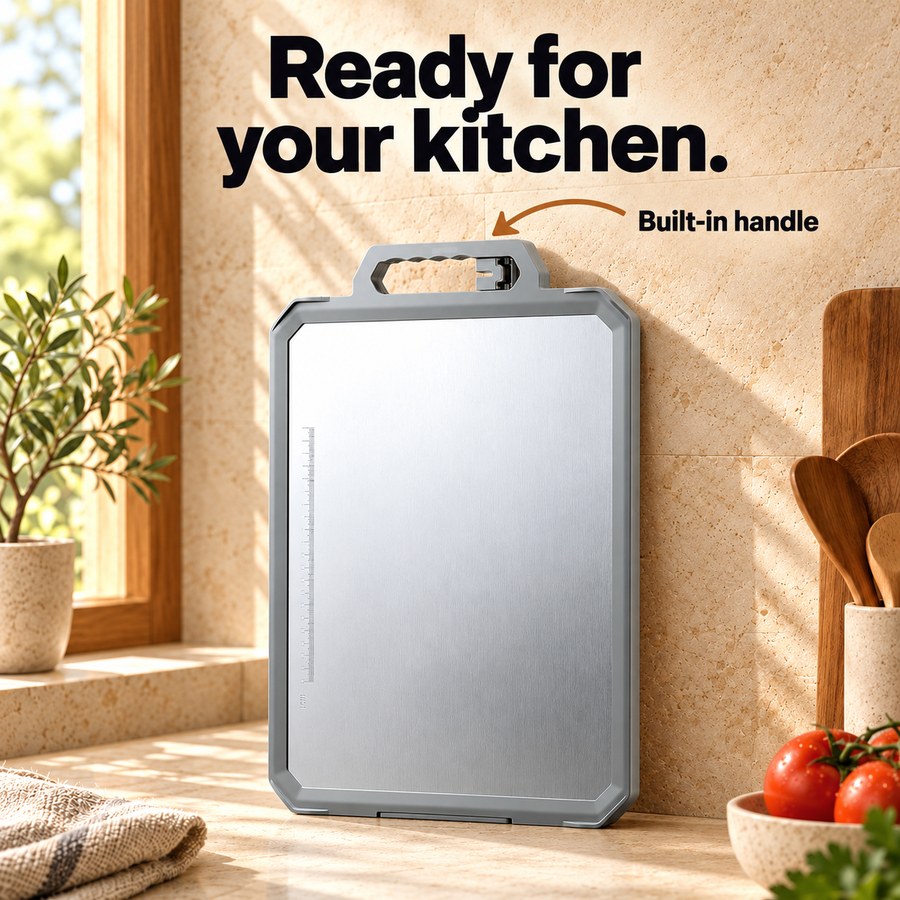 Ready for your kitchen. Built-in handle