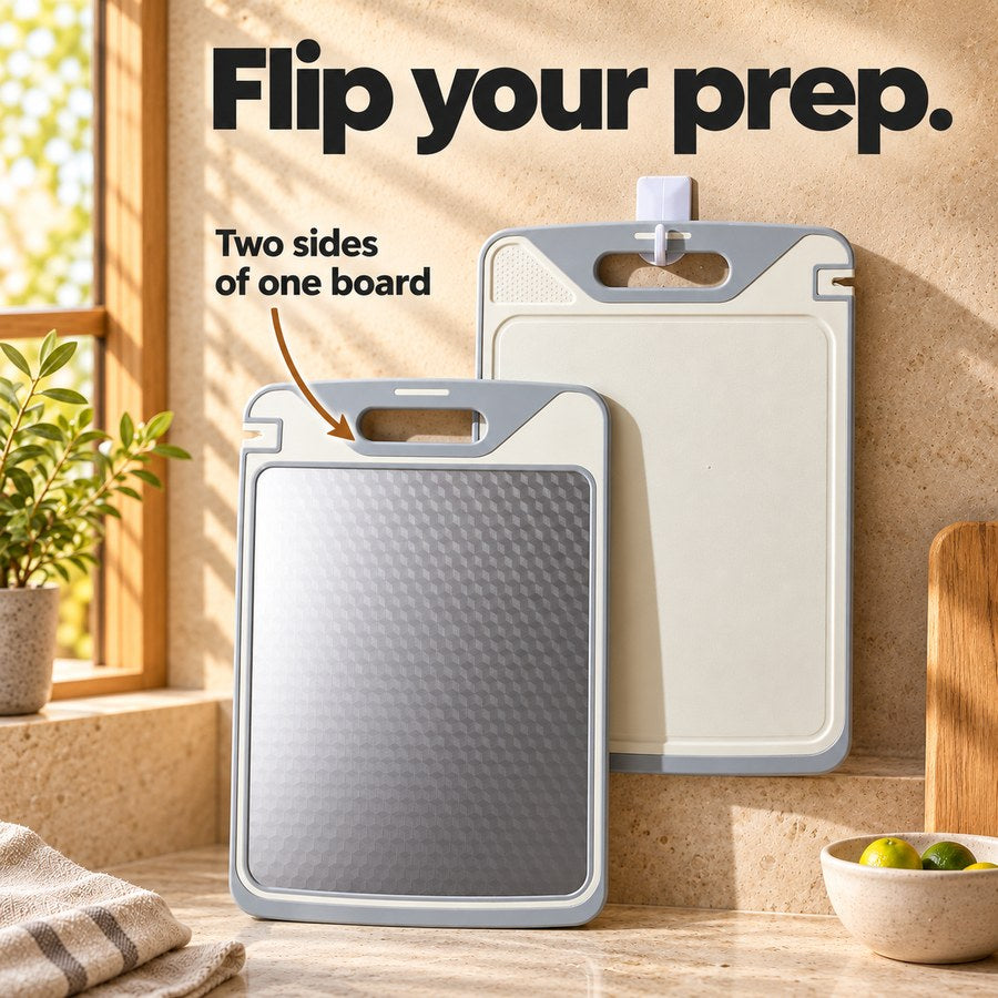 Flip your prep. Two sides of one board