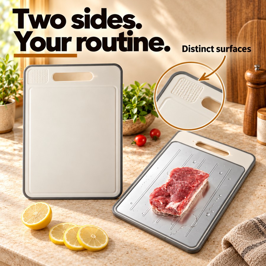 Two sides. Your routine. Distinct surfaces