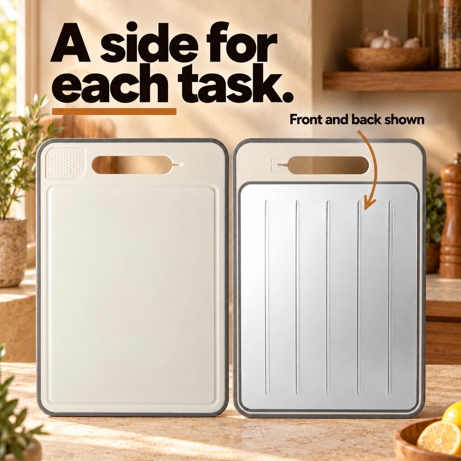 A side for each task. Front and back shown