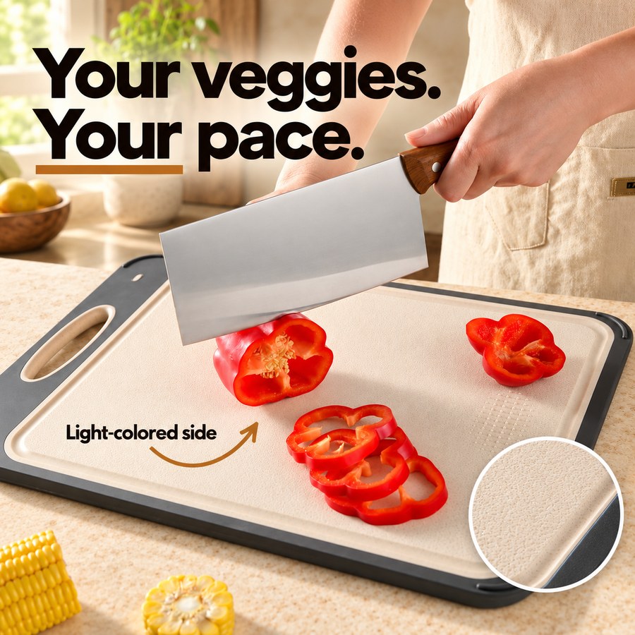 Your veggies. Your pace. Light-colored side