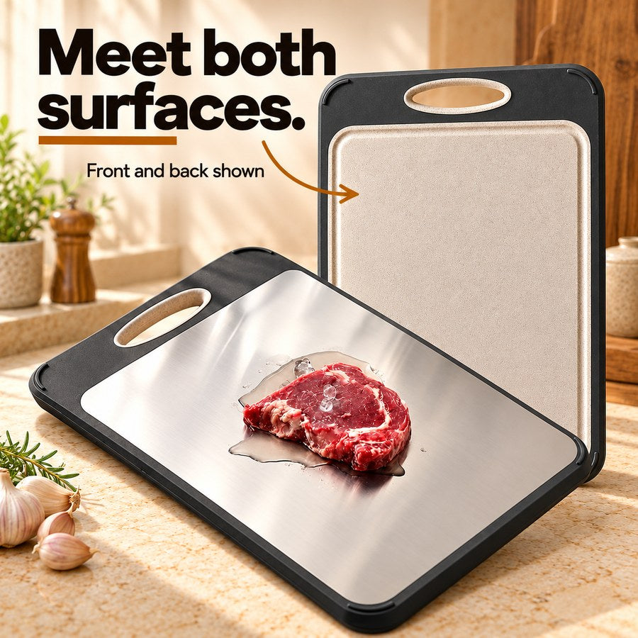 Meet both surfaces. Front and back shown