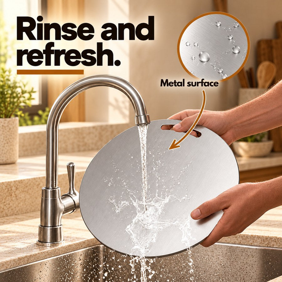 Rinse and refresh. Metal surface
