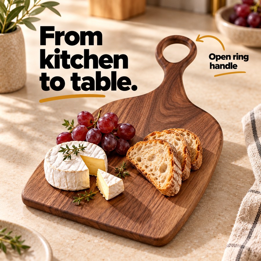 From kitchen to table. — Open ring handle
