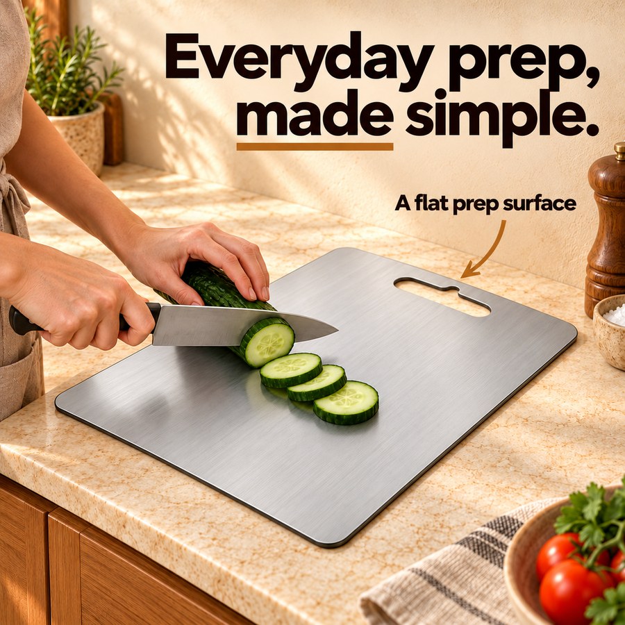 Everyday prep, made simple. A flat prep surface