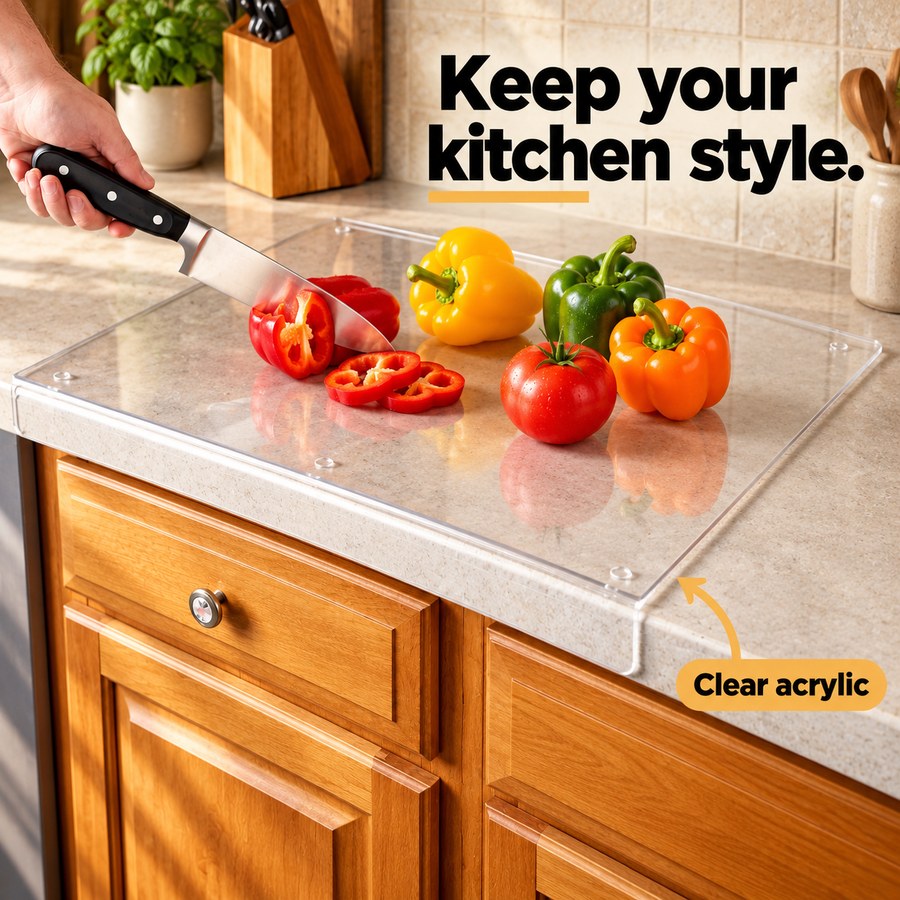 Keep your kitchen style. — Clear acrylic