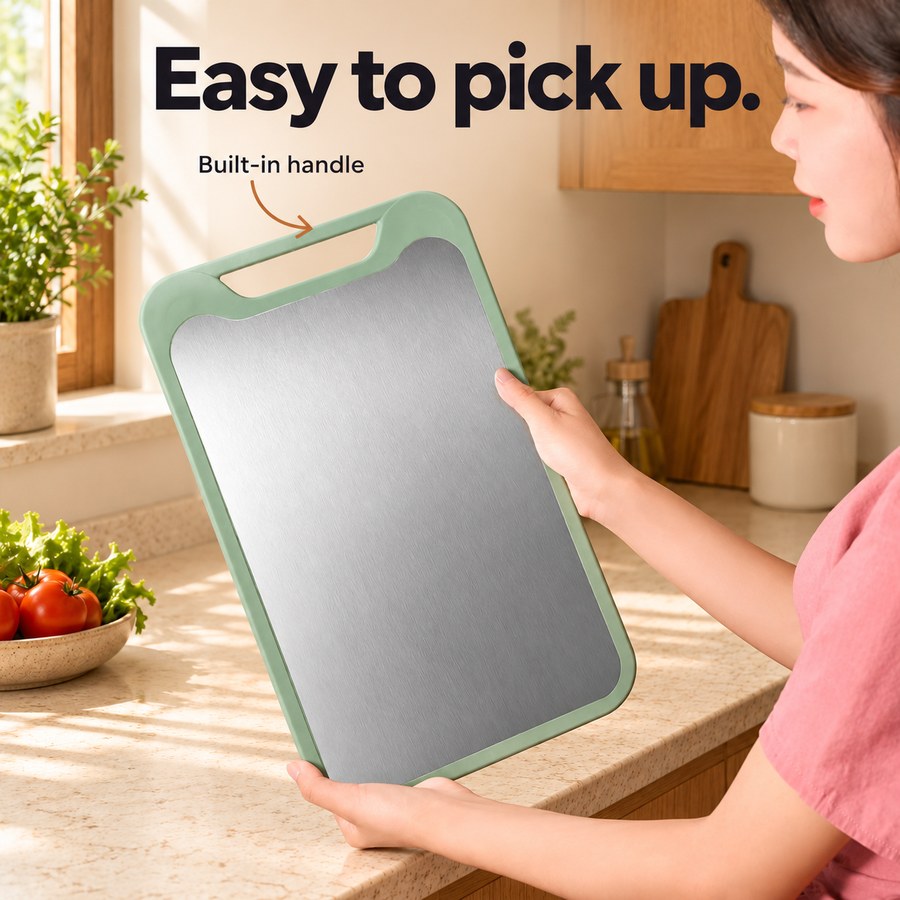 Easy to pick up. Built-in handle