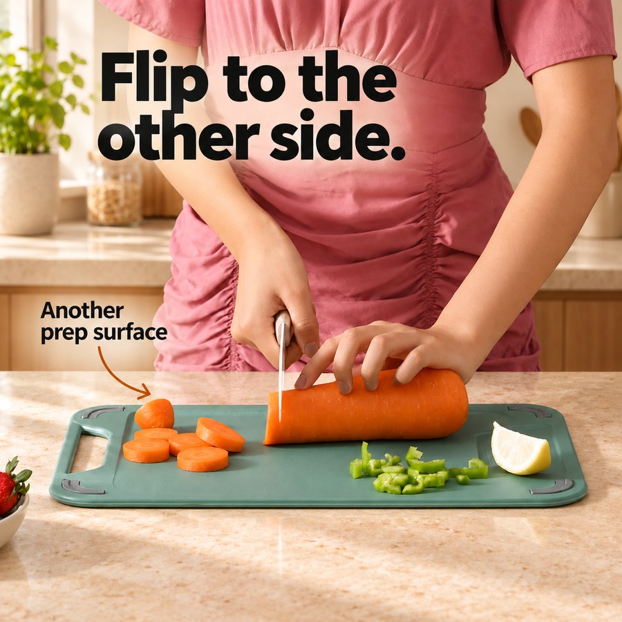 Flip to the other side. Another prep surface