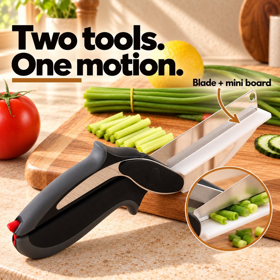 Two tools. One motion. Blade + mini board