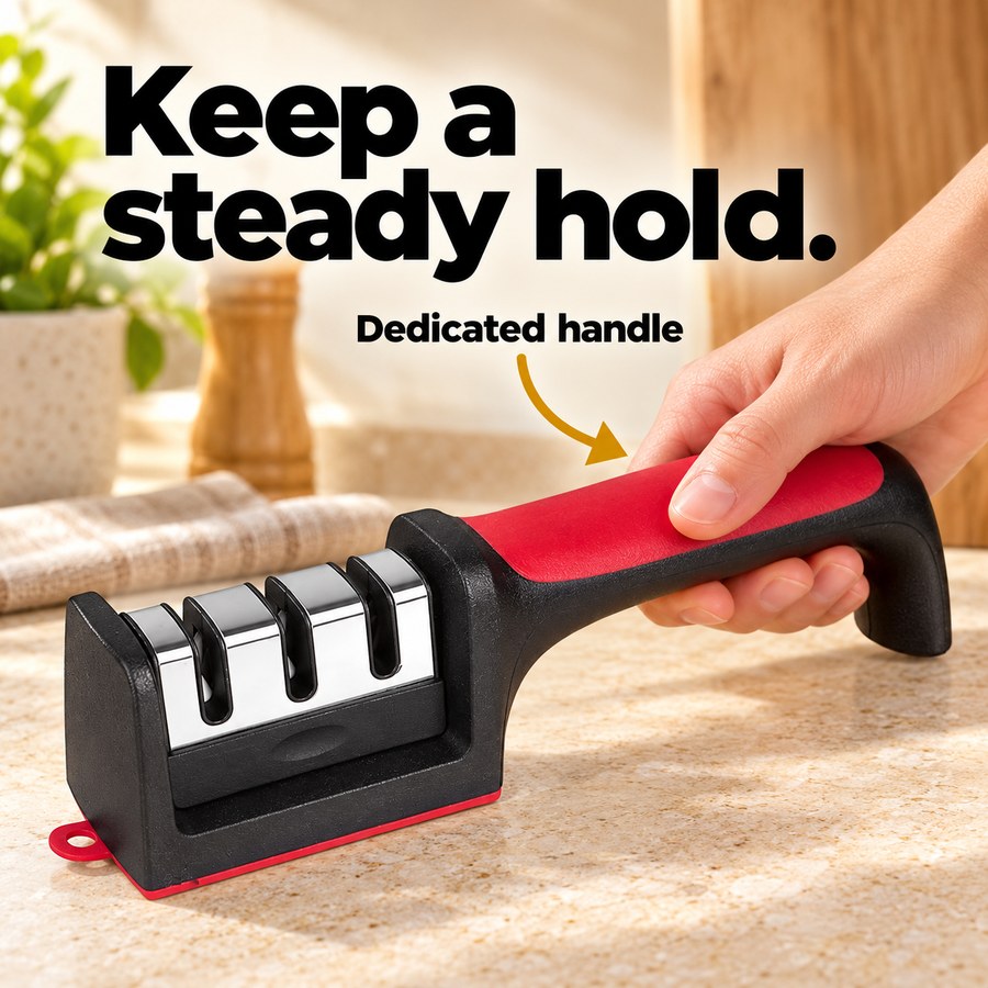 Keep a steady hold. — Dedicated handle