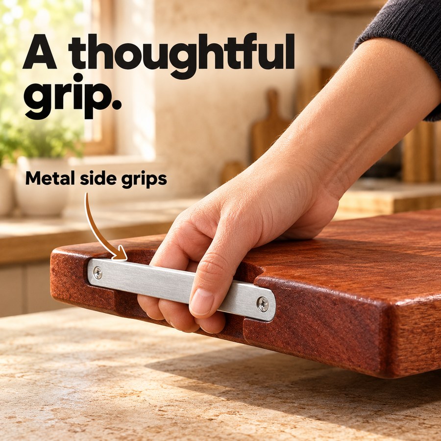 A thoughtful grip. Metal side grips
