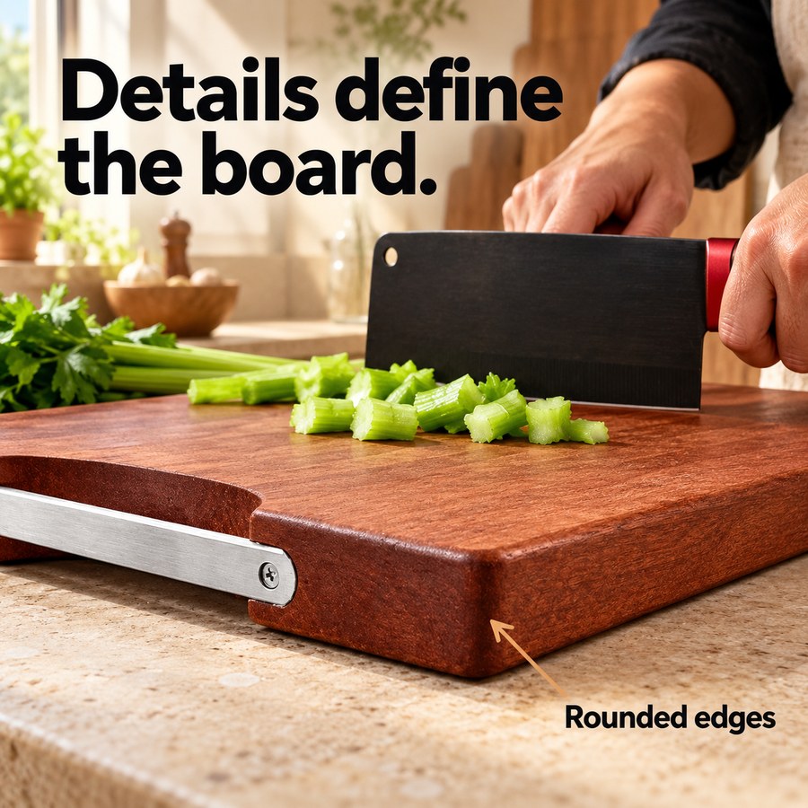 Details define the board. Rounded edges