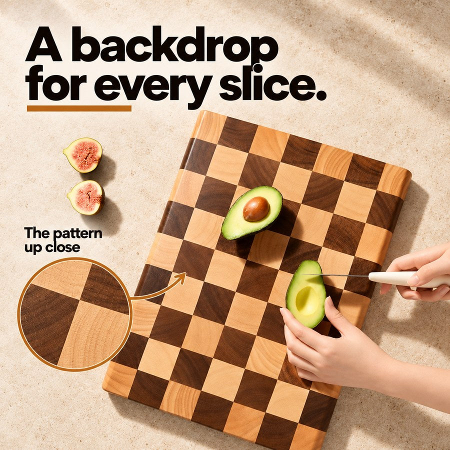 A backdrop for every slice. The pattern up close